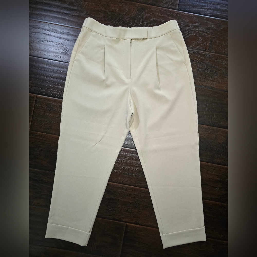 Loft Womens High Rise Straight Khacki Casual Pants Size Large